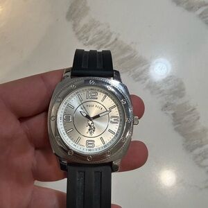 Silver and Black Polo Assn Watch